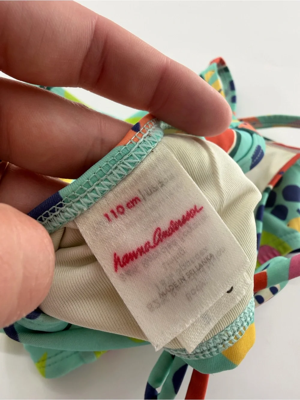 Hanna Andersson Printed Easy 2pc Set Swimsuit Swim Fruit Salad Teal Girls Kids